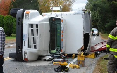 One Injured in Box-Truck Rollover